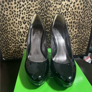 Charles By Charles David Shiny Black Heels